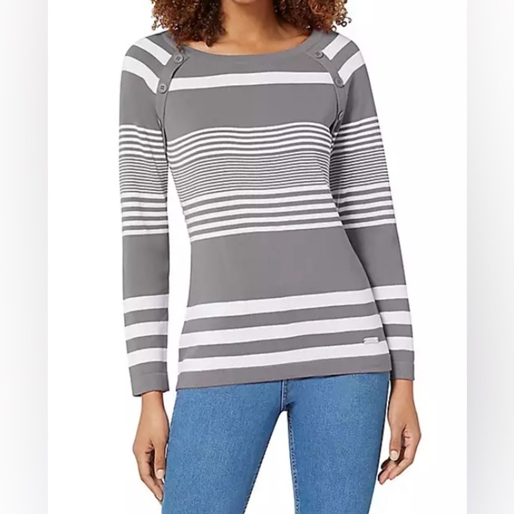 NEW - Collection L Fine Knit Round Neck Cotton Sweater. Size 10